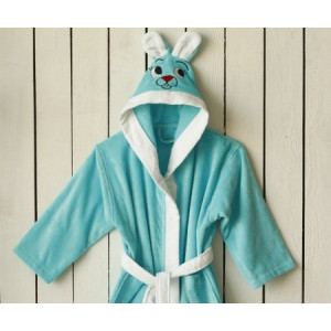 Халат за Деца в светло син цвят с Уши Халат за Деца в светло син цвят с Уши